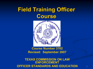 3702 Field Training Officer Course (Sep 07)