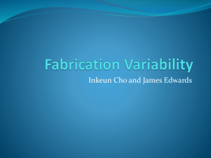 Presentation on fabrication variability by Inkeun Cho and James
