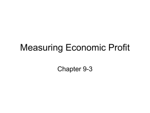 Measuring Economic Profit