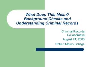 Obtaining and Reading Criminal Records