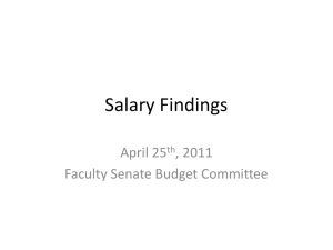 Salary Findings - University of Wyoming