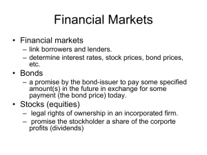 Ch. 15: Financial Markets