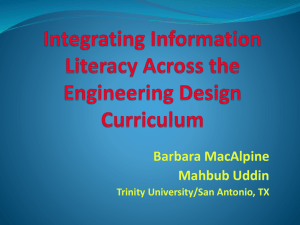 Integrating Information Literacy across the Engineering Design