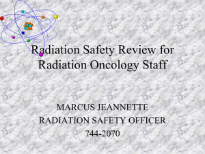 radiation safety orientation