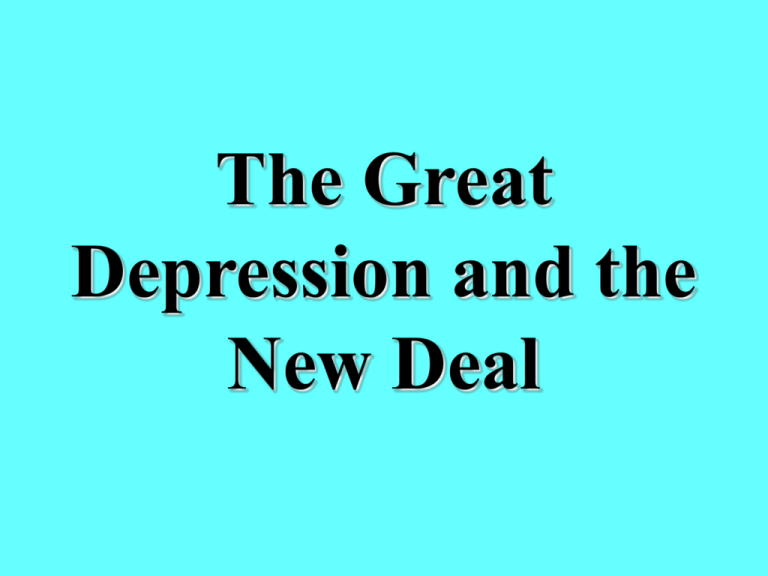 great depression and new deal essay