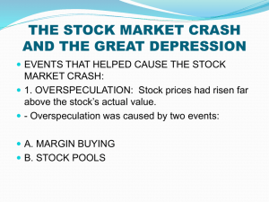 the stock market crash and the great depression