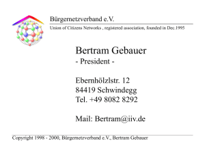 Document Bertrand Gebauer - Global CN Community Network
