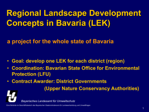 Regional Landscape Development Concepts in Bavaria