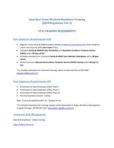 FY 2012 Training Requirements
