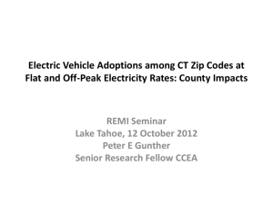 EV Adoptions among CT Zip Codes with Flat and Off