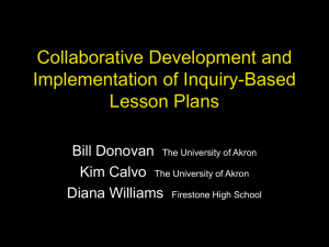 Collaborative Development and Implementation of Inquiry