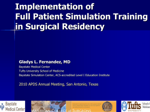 Implementation of Full Patient Simulation Training in Surgical