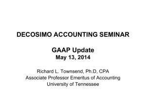 GAAP Accounting Update