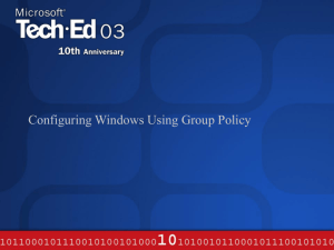 Configuring Windows Using Group Policy