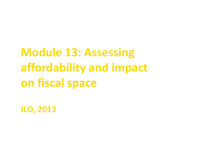 Presentation – Assessing affordability and impact on fiscal space