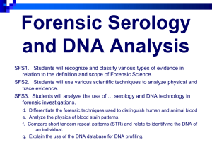 Forensic Serology and DNA Analysis