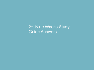 2nd Nine Weeks Study Guide Answers