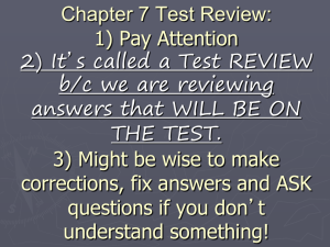7-8 Chapter7 Test Review 2012 PowerPoint Key 7