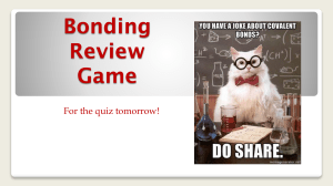 Bonding Review Game - Ms. Eng's Chemistry