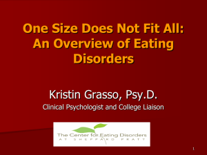 Eating Disorders: Background, Diagnosis, and Treatment