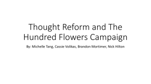 Thesis: Mao's Thought Reform and the Hundred Flowers Campaign