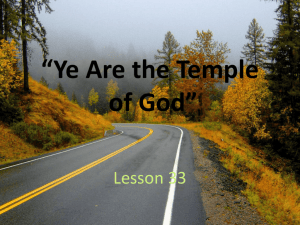 Ye Are the Temple of God