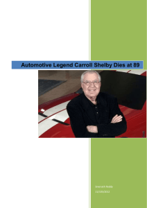 Automotive Legend Carroll Shelby Dies at 89