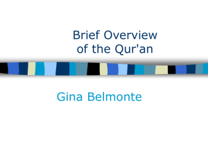 A Brief Overview of the Qu'ran