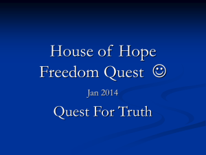 Jan 2014 - Quest for Truth
