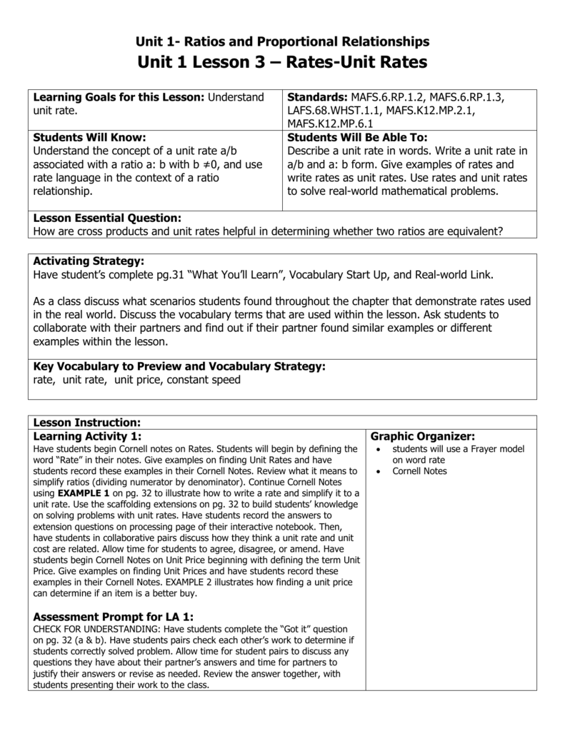 math-24-leq-24 Regarding Finding Unit Rates Worksheet