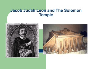 Jacob Judah Leon and The Solomon Temple