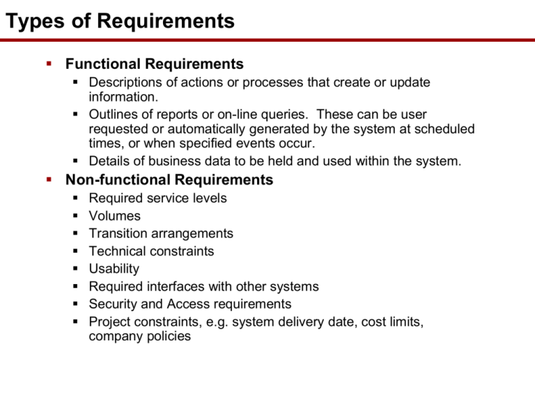 Requirements Definition