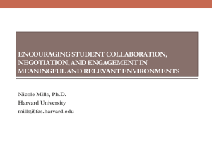 Encouraging student collaboration, negotiation, and engagement in