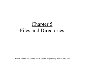 Chapter 5 - Files and directories