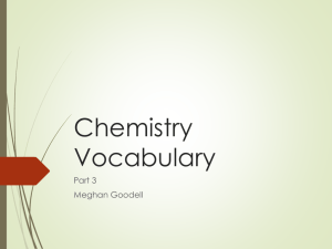 Chemistry vocab 3