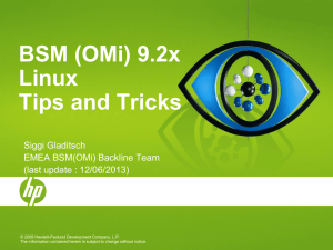 BSM 9.2x Linux Tips and Tricks - Hewlett Packard Enterprise