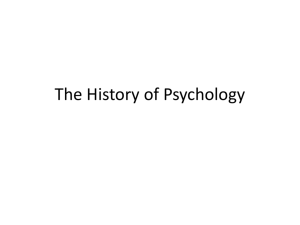 The History of Psychology - American Studies II Part A