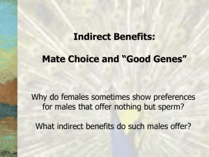 Preferences Indirect Benefits Good Genes
