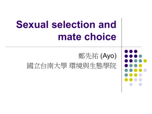 Sexual selection and mate choice