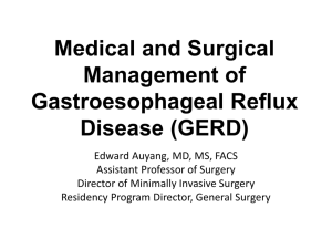 Evaluation and Management of patient with GERD