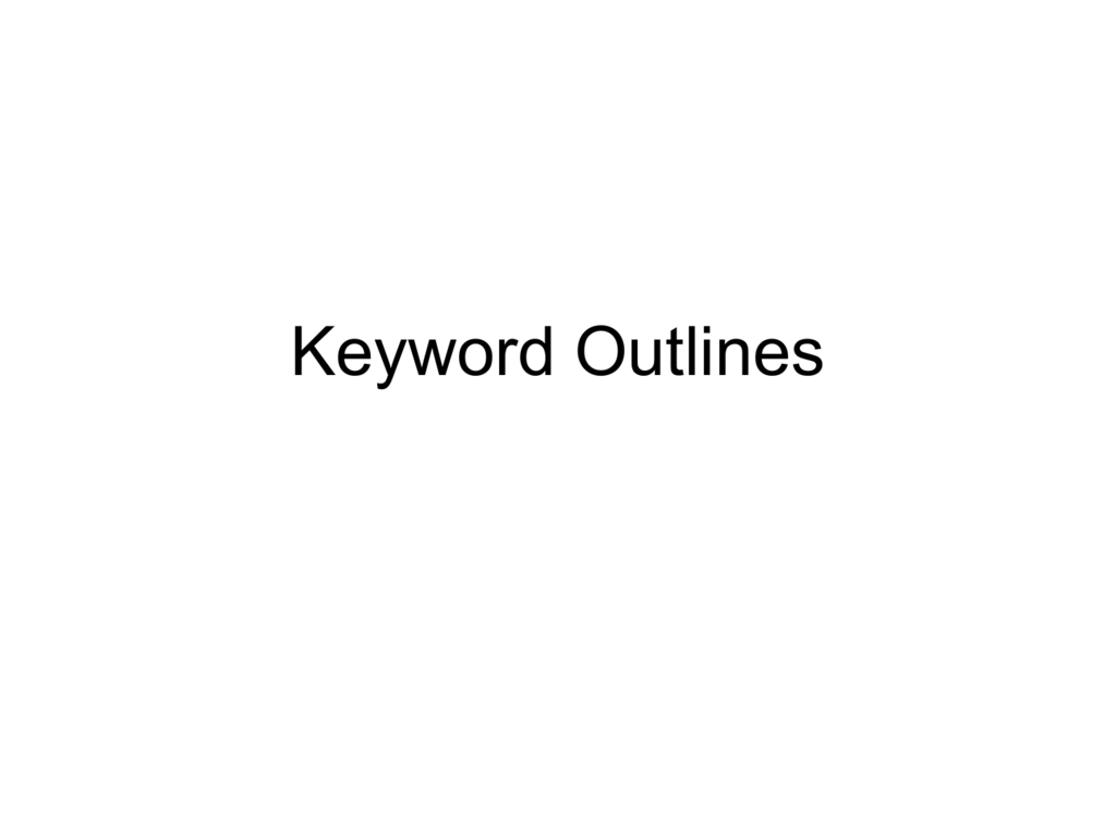 Keyword Outlines