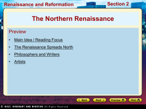 Northern Renaissance Notes
