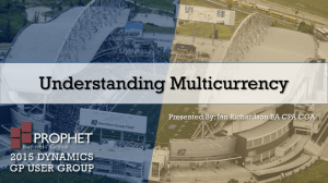 User Group 2015 Multicurrency
