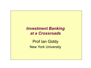 Banking and Money Markets - NYU Stern School of Business