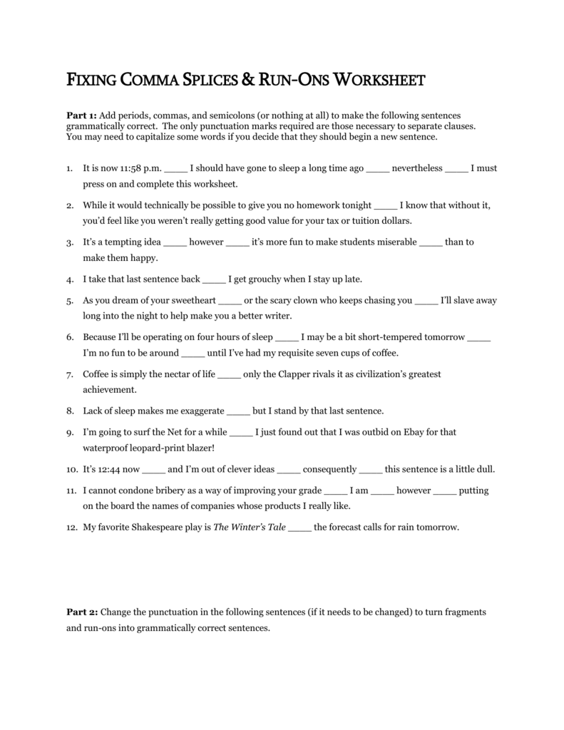 run-on-sentences-worksheet