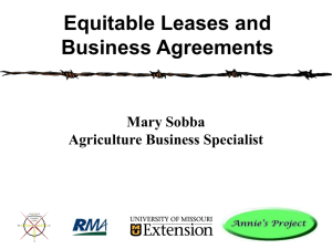 Agricultural Land Leases - Iowa State University Extension and