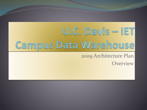 UC Davis * IET Campus Data Warehouse