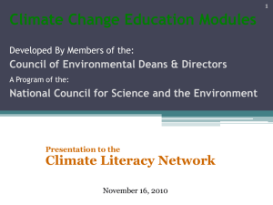 Climate Change Education Modules