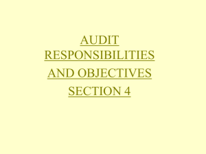 Audit Responsibilites and Objectives
