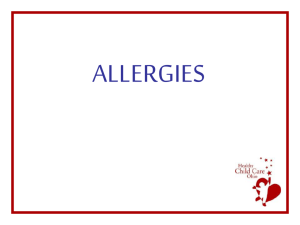 allergies - The Ohio Child Care Resource and Referral Association